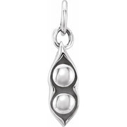 Sterling Silver Two Peas in a Pod Charm