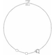 14K White .06 CTW Natural Diamond Initial Z 6-7" Bracelet - Robson's Jewelers