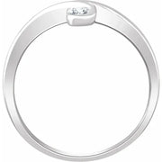 14K White 1/5 CTW Natural Diamond Two-Stone Ring