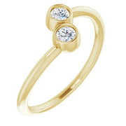14K Yellow 1/5 CTW Natural Diamond Two-Stone Ring - Robson's Jewelers
