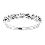 14K White 1/5 CTW Natural Diamond Stackable Ring - Robson's Jewelers
