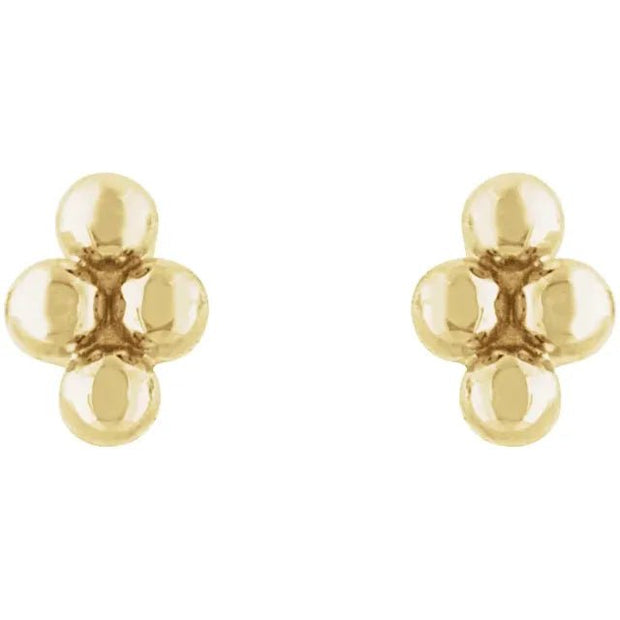 14K Yellow 4 Beads Bead Earrings - Robson's Jewelers