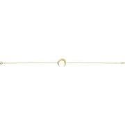 14K Yellow Adjustable Crescent 6 1/2"-7 1/2" Bracelet - Robson's Jewelers