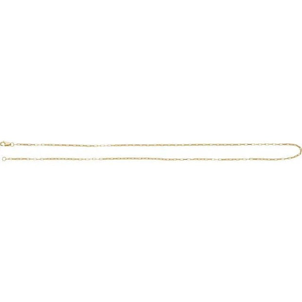 14K Yellow 1.2 mm Elongated Box 16" Chain - Robson's Jewelers