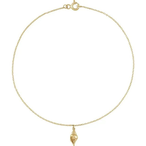 14K Yellow Shell 9" Anklet - Robson's Jewelers