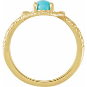 14K Yellow Natural Turquoise Snake Ring - Robson's Jewelers