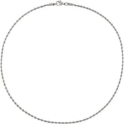 Stainless Steel 2.4 mm Rope 18" Chain - Robson's Jewelers