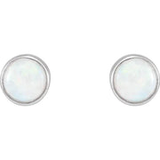 14K White Natural White Opal Earrings - Robson's Jewelers