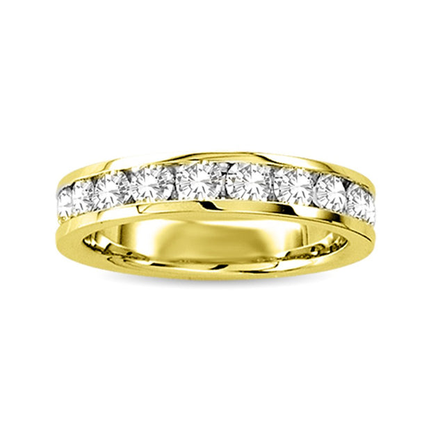 Diamond Machine Band 1/20 ct tw Round-cut 10K Yellow Gold - Robson's Jewelers