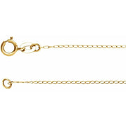 14K Yellow 1 mm Curb 18" Chain - Robson's Jewelers