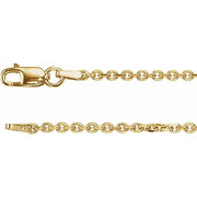 14K Yellow 1.75 mm Diamond-Cut Cable 18" Chain - Robson's Jewelers