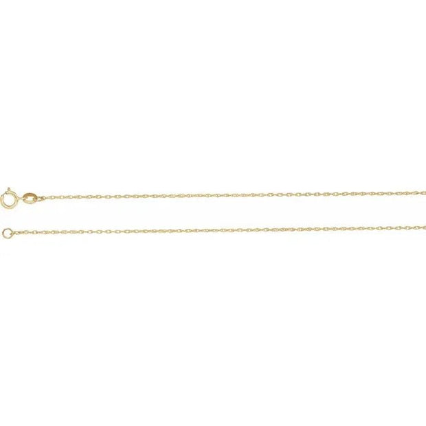 14K Yellow 1 mm Rope 18" Chain - Robson's Jewelers