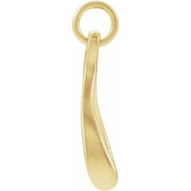 Sterling Silver Plated with 24K Gold Wishbone Charm - Robson's Jewelers