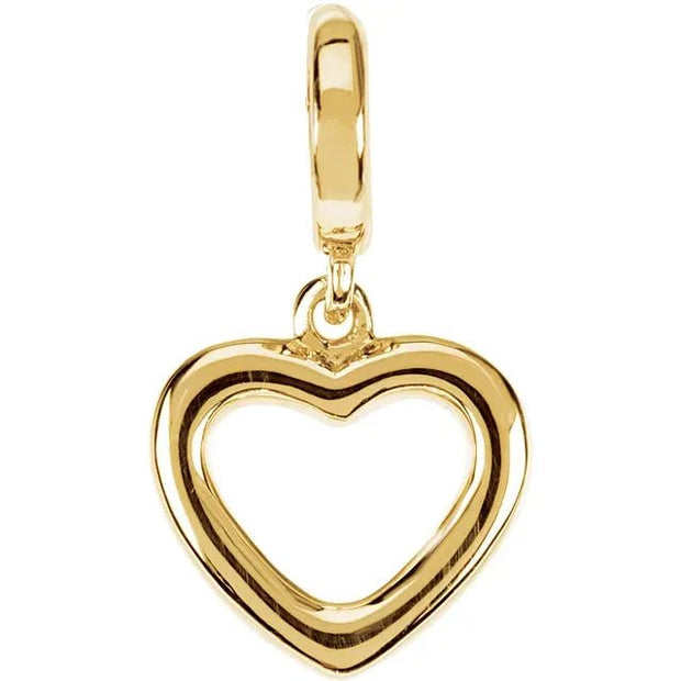 14K Yellow Heart Charm - Robson's Jewelers
