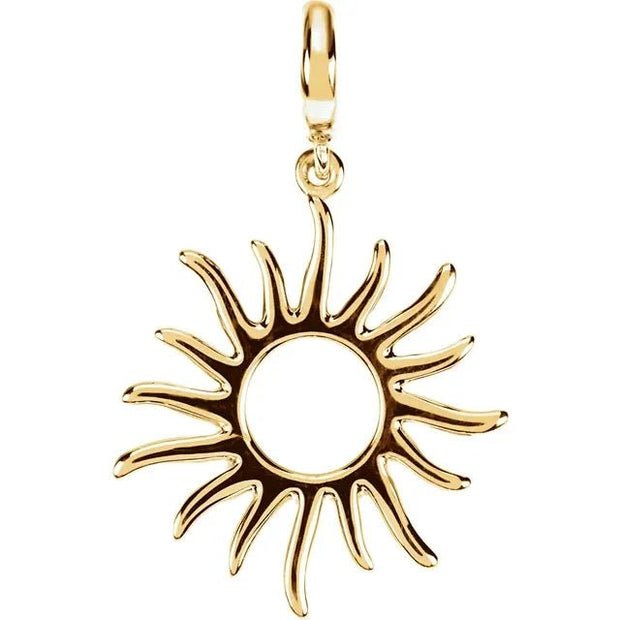 14K Yellow Sun Charm - Robson's Jewelers