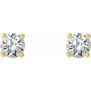14K Yellow 1/6 CTW Lab-Grown Diamond Stud Earrings - Robson's Jewelers
