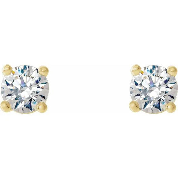 14K Yellow 1/6 CTW Lab-Grown Diamond Stud Earrings - Robson's Jewelers
