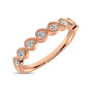 14K Rose Gold 1/10 Ct.Tw. Diamond Stackable Band - Robson's Jewelers