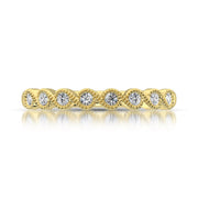 14K Yellow Gold 1/10 Ct.Tw. Diamond Stackable Band - Robson's Jewelers