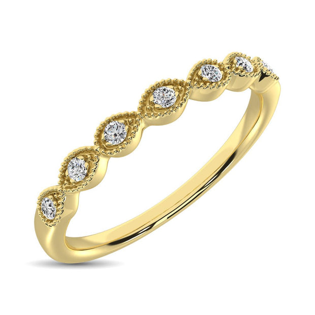 14K Yellow Gold 1/20 Ct.Tw. Diamond Stackable Band - Robson's Jewelers