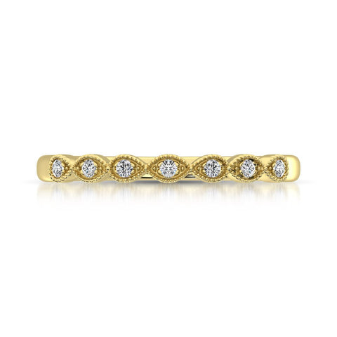 14K Yellow Gold 1/20 Ct.Tw. Diamond Stackable Band - Robson's Jewelers
