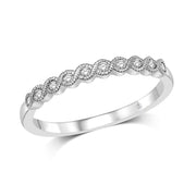 14K White Gold 1/10 Ct.Tw. Diamond Stackable Band - Robson's Jewelers