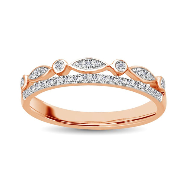 10k Rose Gold 1/6 Ct.Tw.Diamond Stackable Band - Robson's Jewelers