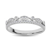10k White Gold 1/6 Ct.Tw.Diamond Stackable Band - Robson's Jewelers