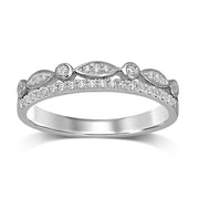 10k White Gold 1/6 Ct.Tw.Diamond Stackable Band - Robson's Jewelers