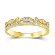 10k Yellow Gold 1/6 Ct.Tw.Diamond Stackable Band - Robson's Jewelers