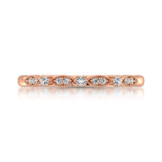 14K Rose Gold 1/10 Ct.Tw.Diamond Stackable Band - Robson's Jewelers