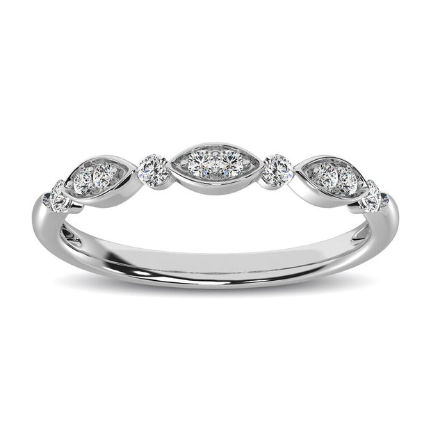 Marquise and Round Shape 1/5 ctw Diamond Stackable Band - Robson's Jewelers
