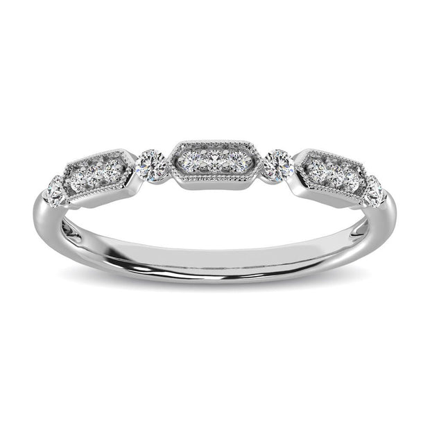 14K White Gold 1/6 Ctw Diamond Annivesary Ring - Robson's Jewelers