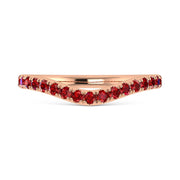 14K Rose Gold 1/3 Ct.Tw. Ruby Curve Band - Robson's Jewelers