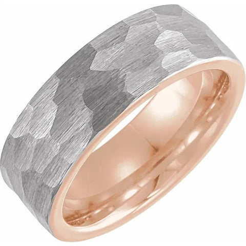 18K Rose Gold PVD Tungsten 8 mm Band Size 10 - Robson's Jewelers