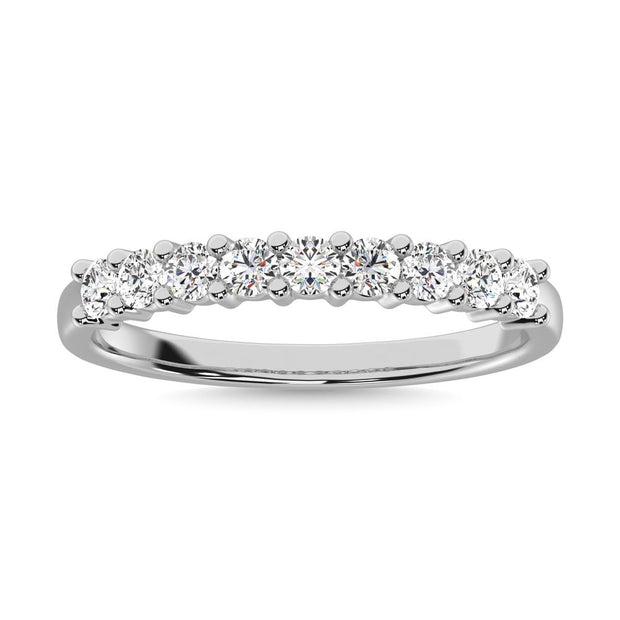 Diamond 1 ct tw Round Cut One Row Ring in 14K White Gold - Robson's Jewelers