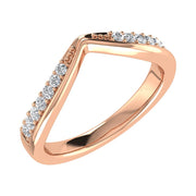 14K Rose Gold 1/5 Ct.Tw. Diamond Chevron Band - Robson's Jewelers