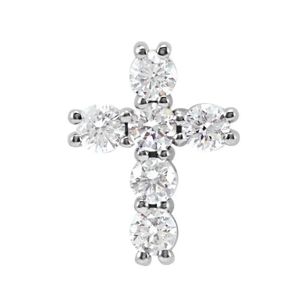 14K White 1/4 CTW Lab-Grown Diamond Pendant - Robson's Jewelers
