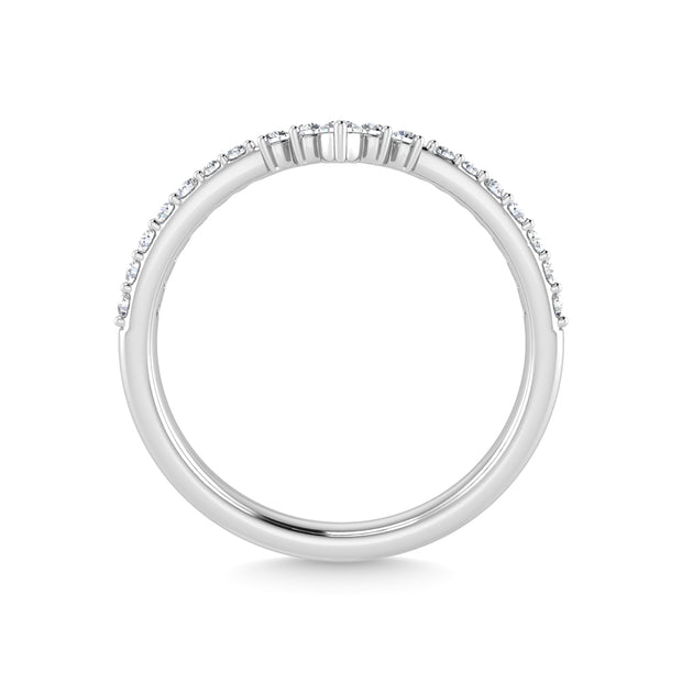 14K White Gold Diamond 1/5 Ct.Tw. Chevron Band - Robson's Jewelers
