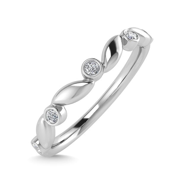 10K White Gold Diamond 1/20 Ct.Tw. Stackable Ring - Robson's Jewelers