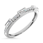 14K White Gold Diamond 1/8 Ct.Tw. Stack Band - Robson's Jewelers