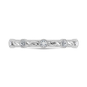 10K White Gold Diamond 1/10 Ct.Tw. Stackable Band