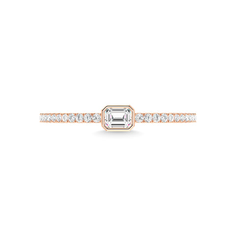 14K Rose Gold Diamond 1/4 Ct.Tw. Stackable Band