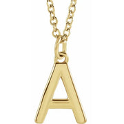 18K Yellow Gold-Plated Sterling Silver Initial A Dangle 16" Necklace - Robson's Jewelers