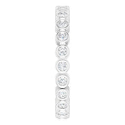 14K White 3/8 CTW Natural Diamond Eternity Band Size 7 - Robson's Jewelers