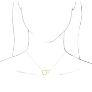14K Yellow 20x14 mm Interlocking Circle 16-18" Necklace - Robson's Jewelers