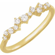 14K Yellow 1/4 CTW Lab-Grown Diamond Scattered Stackable Ring - Robson's Jewelers