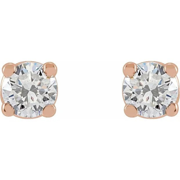 14K Rose 1/6 CTW Lab-Grown Diamond Earrings - Robson's Jewelers