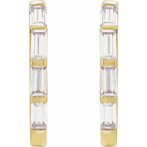14K Yellow 1/3 CTW Lab-Grown Diamond Hoop Earrings - Robson's Jewelers