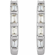 14K White 1/10 CTW Natural Diamond Huggie Earrings - Robson's Jewelers